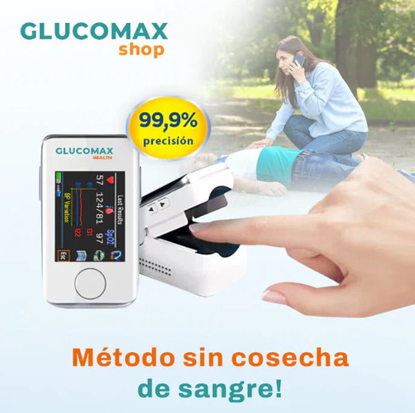 Oximetro Medidor Láser GlucoMax + Regalos Exclusivos [PRECISIÓN DEL 100%]